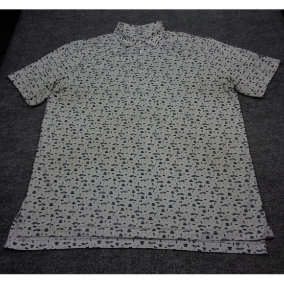 Peter Millar Polo Performance ShirtXL James Bond Bow Tie Bond Car Martini